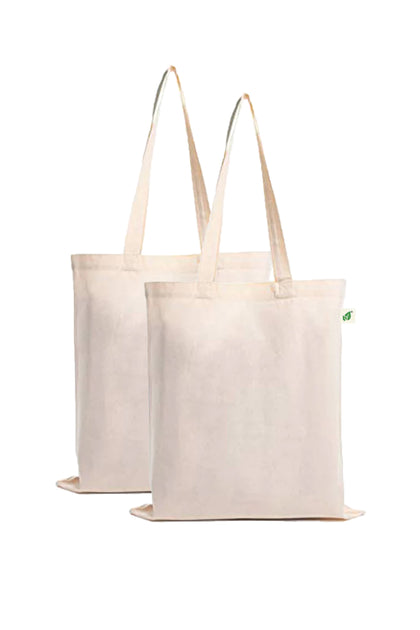 Organic Cotton Tote Bags With Zipper and Inner Pocket - 2 Pack – sustainme. in
