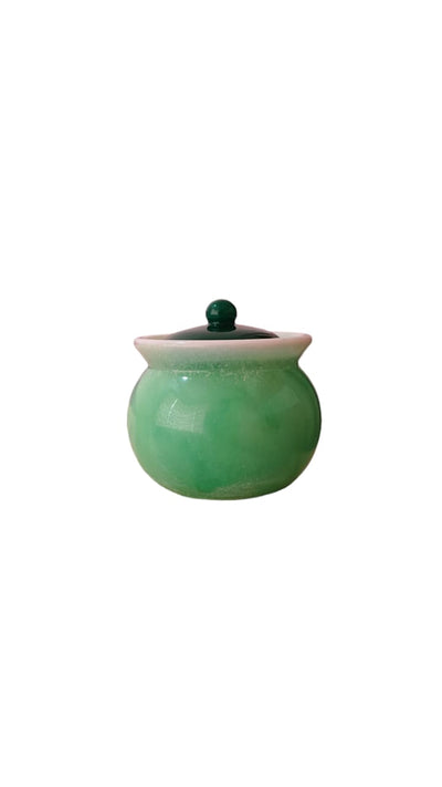 Pot Jar Holder with lid - Jade