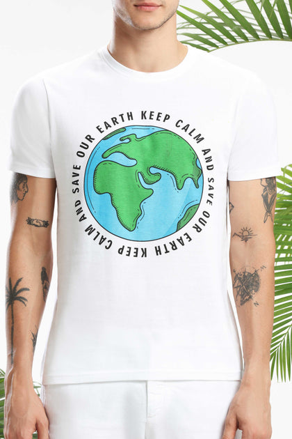 Keep Calm and save our earth Men T-shirt – sustainme.in